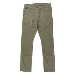Blue Delta Mens Jeans Straight Leg Size 33x30 Bespoke Pants Stretch Green